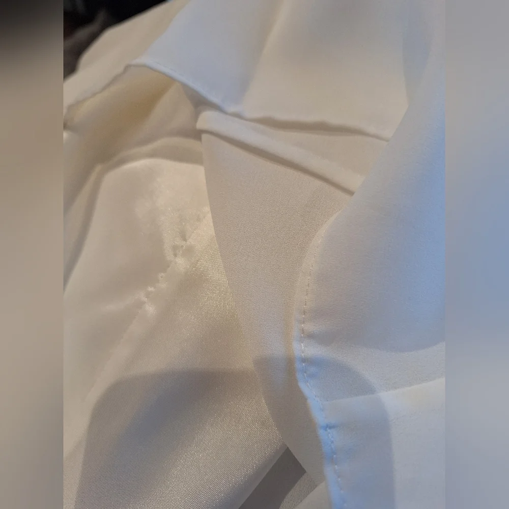 K Lily Ivory White Beaded Maxi Evening Dress Size 8 - Picture 11 of 12